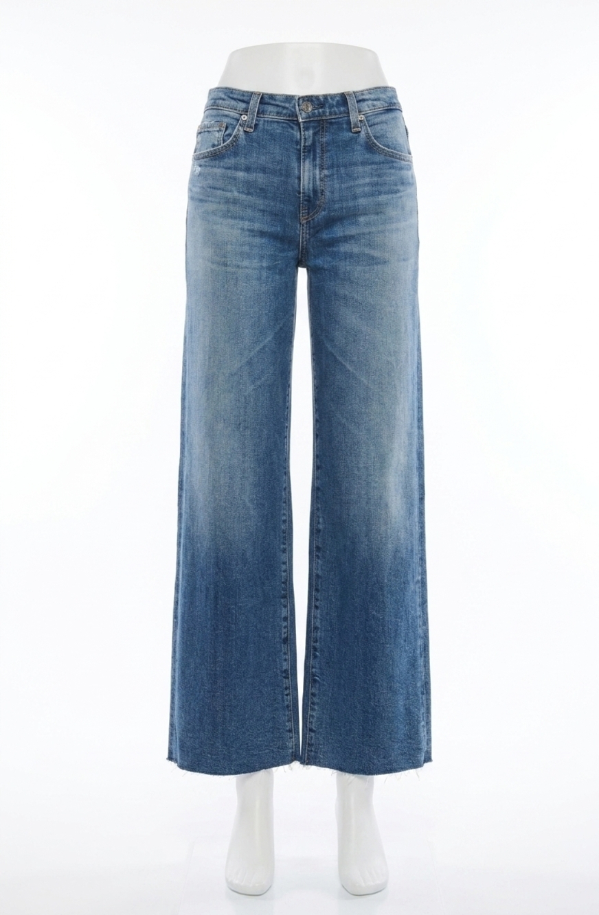 NEW AG JEANS saige wide leg high rise jean in blue